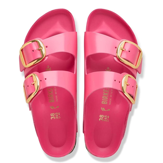 Birkenstock Arizona Big Buckle Sandaler, High-Shine Fuchsia Tulip 